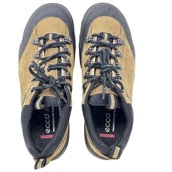 Ecco Yucatan Men's Brown Leather & Mesh Hiking Shoes Durable Outdoor Footwear - Picture 5 of 6